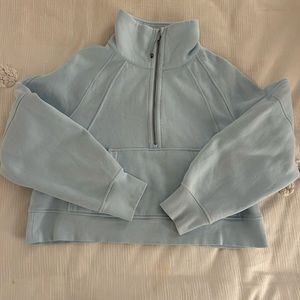Teal funnel neck half zip lululemon scuba